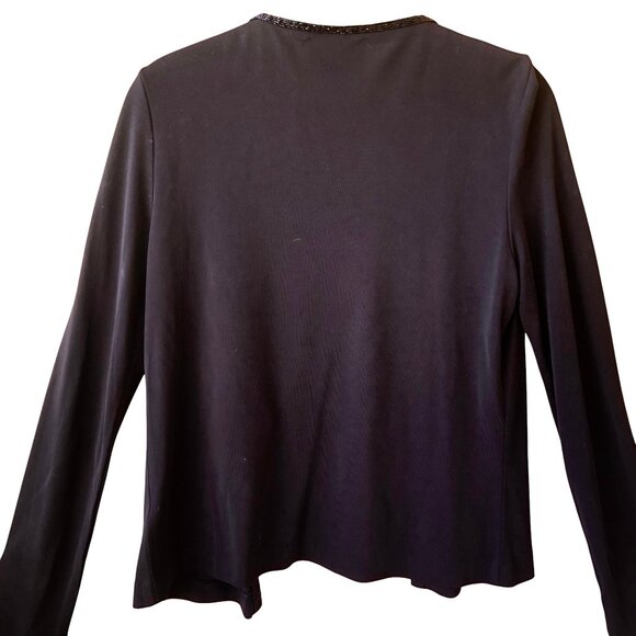 Lauren Ralph Lauren Black Cardigan Sweater BEADS - Picture 9 of 15